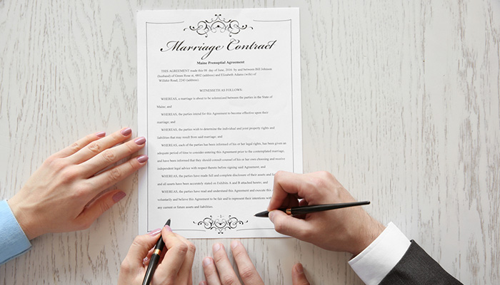 Contrats de mariage